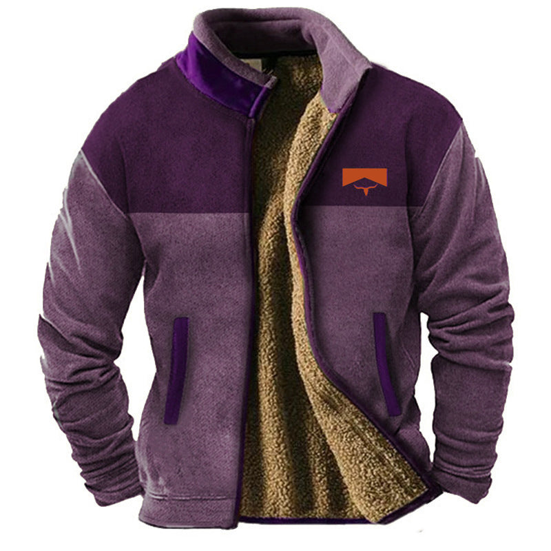 New Men's Cotton Clothes Fleece Jacket Coat Fashion Trend