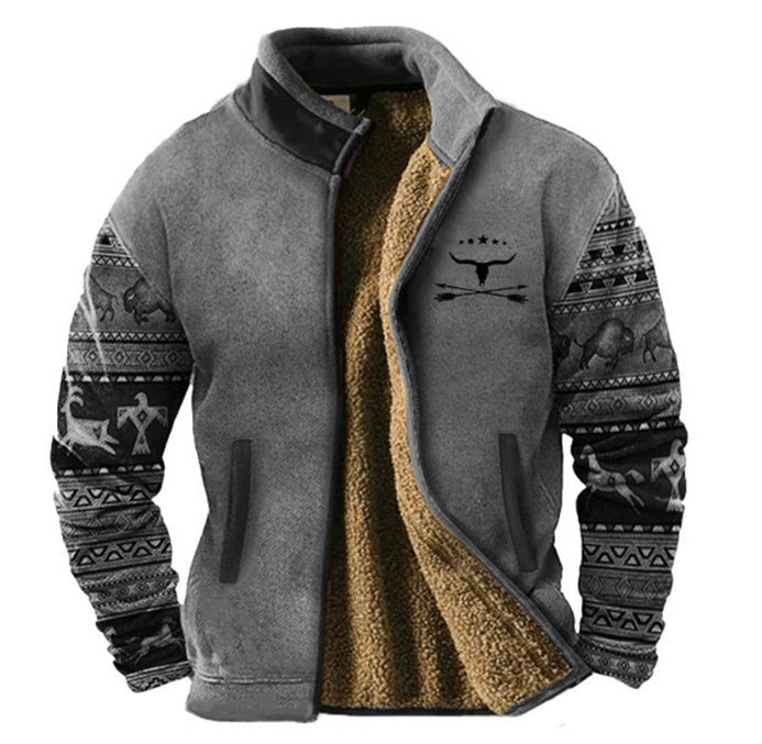 New Men's Cotton Clothes Fleece Jacket Coat Fashion Trend