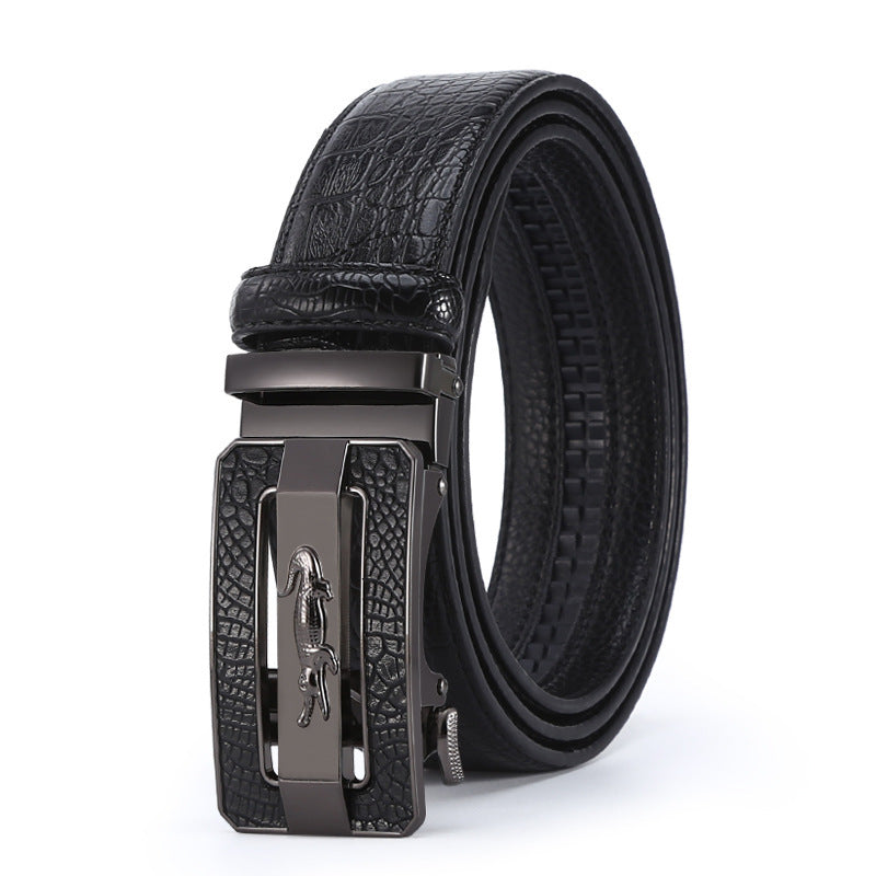 Men's Crocodile Belt Alloy Comfort Click Belt