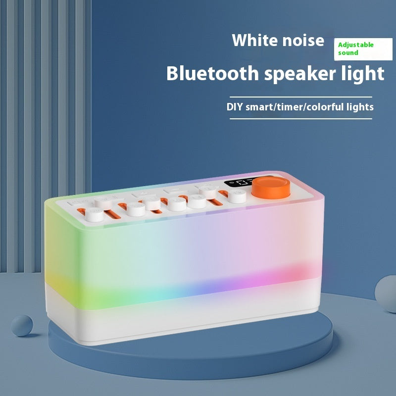 White Noise Sleep Sound Machine DIY Bluetooth-compatible Stereo Light RGB Seven-color Atmosphere Night Light