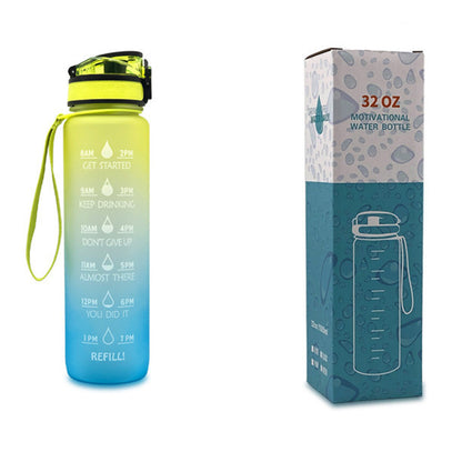 1L Motivational Water Bottle with Time Marker for Hydration Success - Mallora Shop
