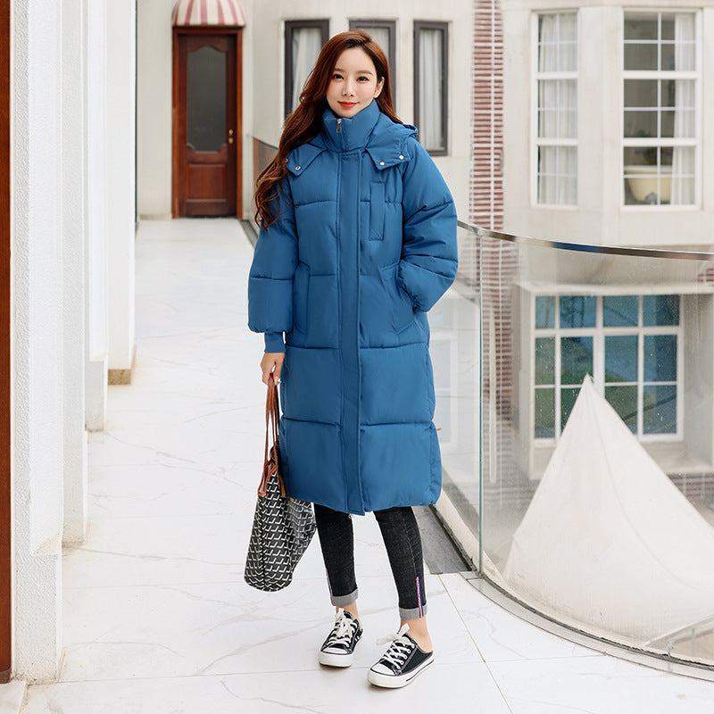 Long Over-the-knee Cotton-padded Coat Women's Loose Down Cotton-padded Jacket