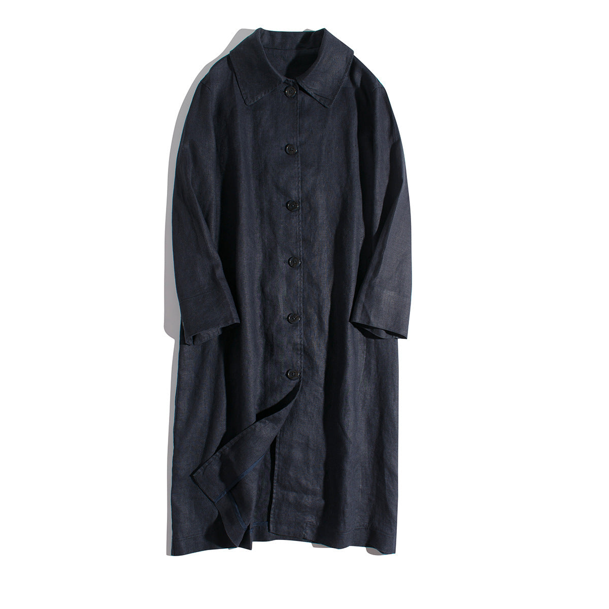 Women's Cotton And Linen Art Loose Lapels Trench Coat