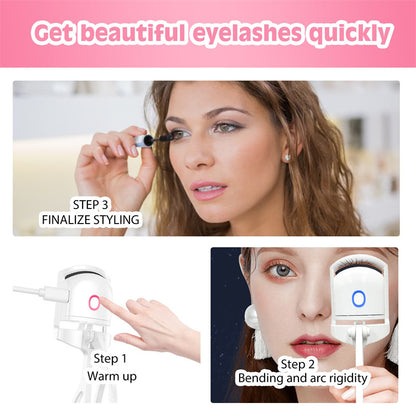 Heated Eyelash Curler with Temperature Control