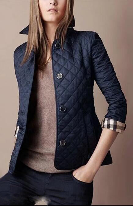 Women Elegant Lapel Cotton-padded Jacket