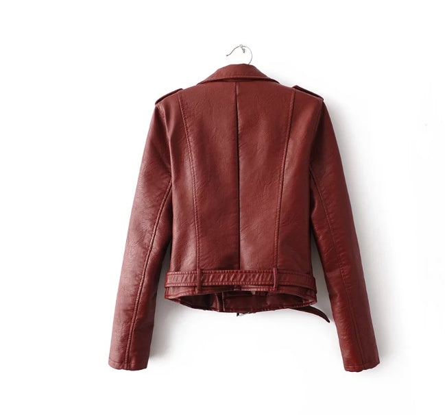 autumn and winter women's clothing coat Korean version of the Korean version of women's leather jacket fashion women's clothing wholesale