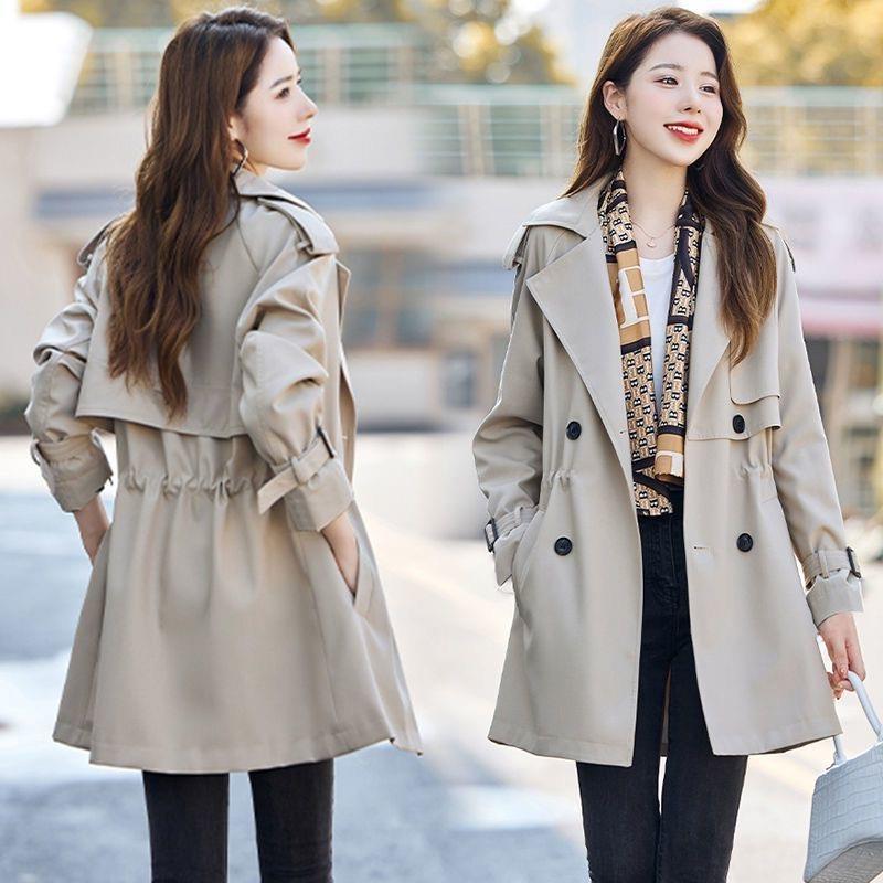 Women Autumn And Winter Casual Short Trench Coat