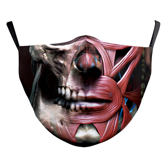 Digital Printing Ghost Face Wansheng Clown Funny Double-layer Dust Mask