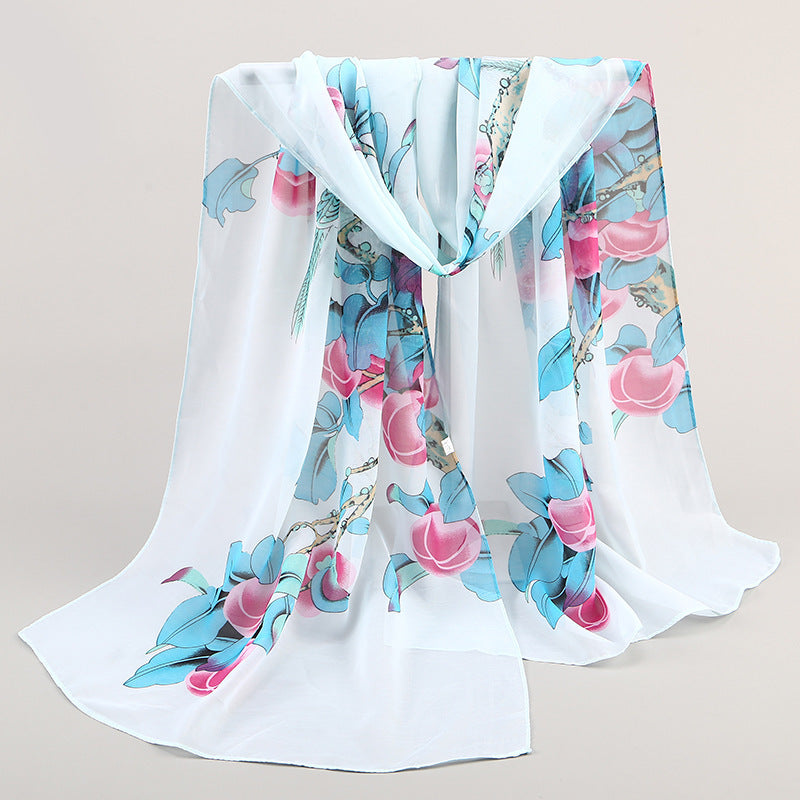 Magpie Primula Lady Chiffon Long Scarf Scarf