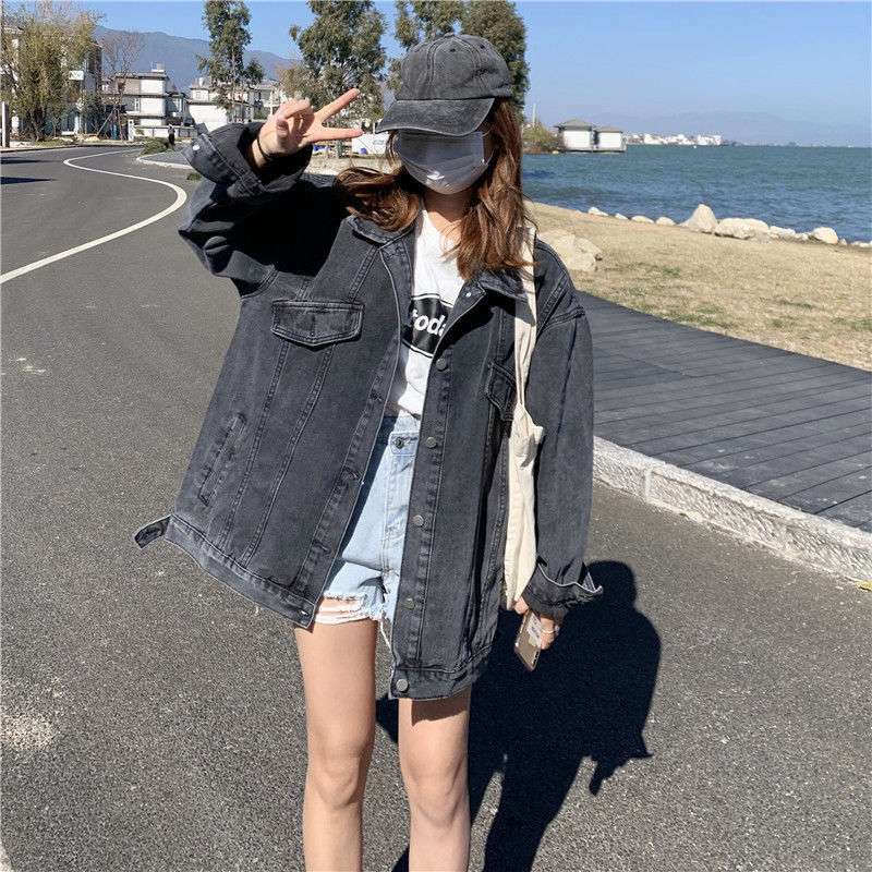 Women Denim Loose Korean Style Casual Jacket