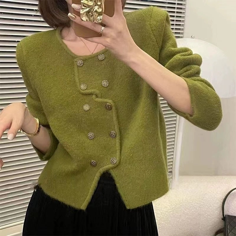 Women Classic French Style Short Knitted Cardigan