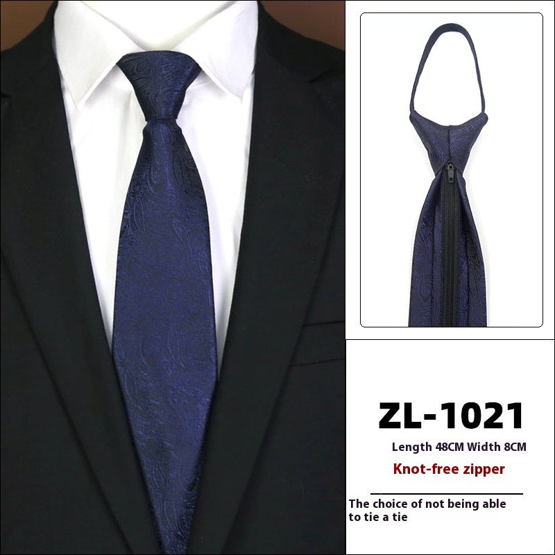 Men's Formal Wear Business Zipper Tie-free