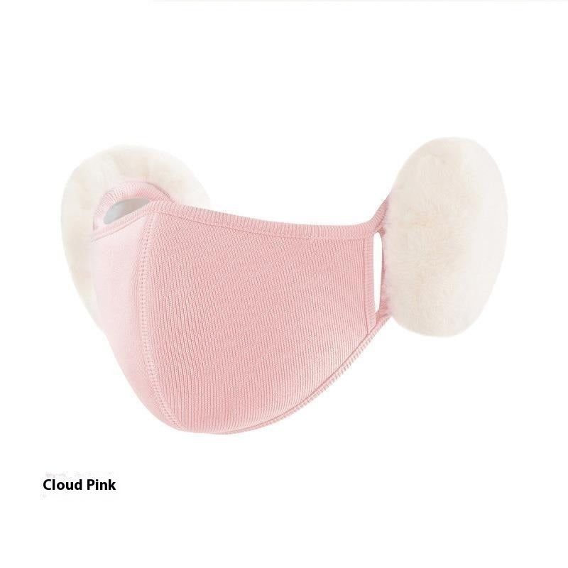 Cloud Warm Mask Winter Female Plush Cute Ear Protection Fleece-lined