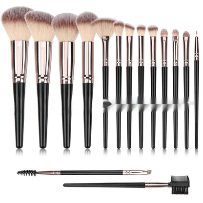 Black Makeup Brush Set Foundation Eyeshadow Highlight