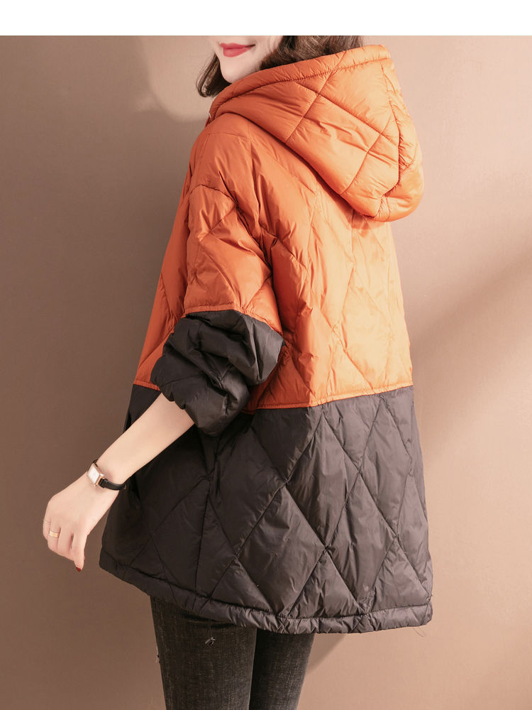 Women Light Thin Loose Warm Hooded Cotton Coat