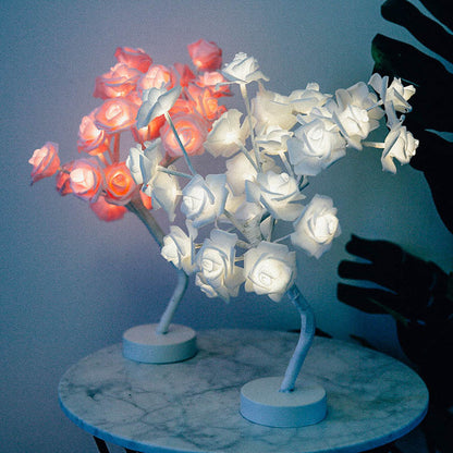 Rose Flower Lamp - USB Battery Operated LED Table Lamp