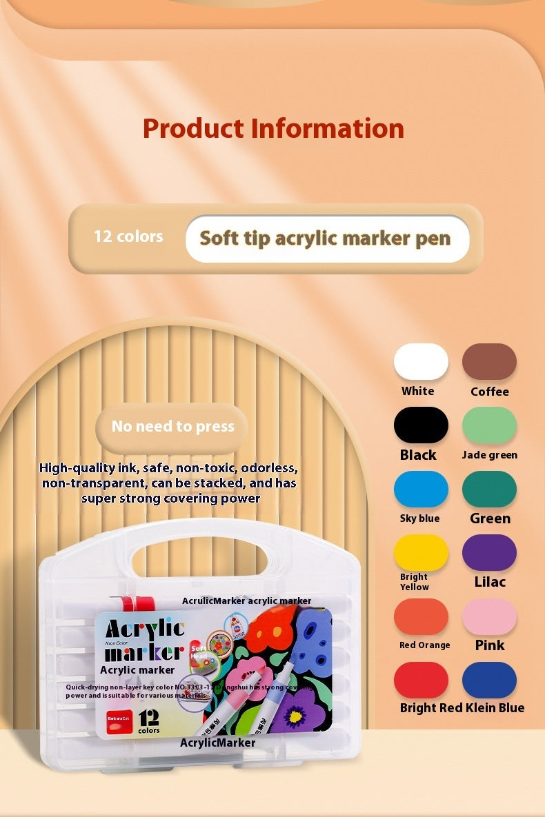 Soft Head Acrylic Marker Pen Suit Soft Head