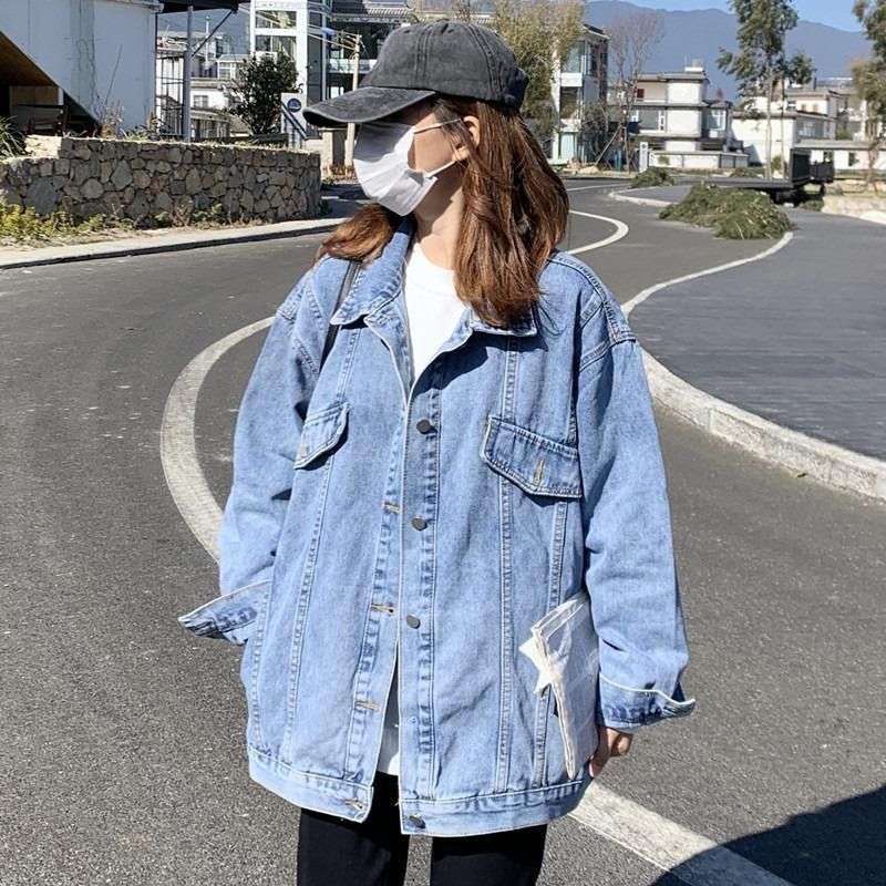 Women Denim Loose Korean Style Casual Jacket