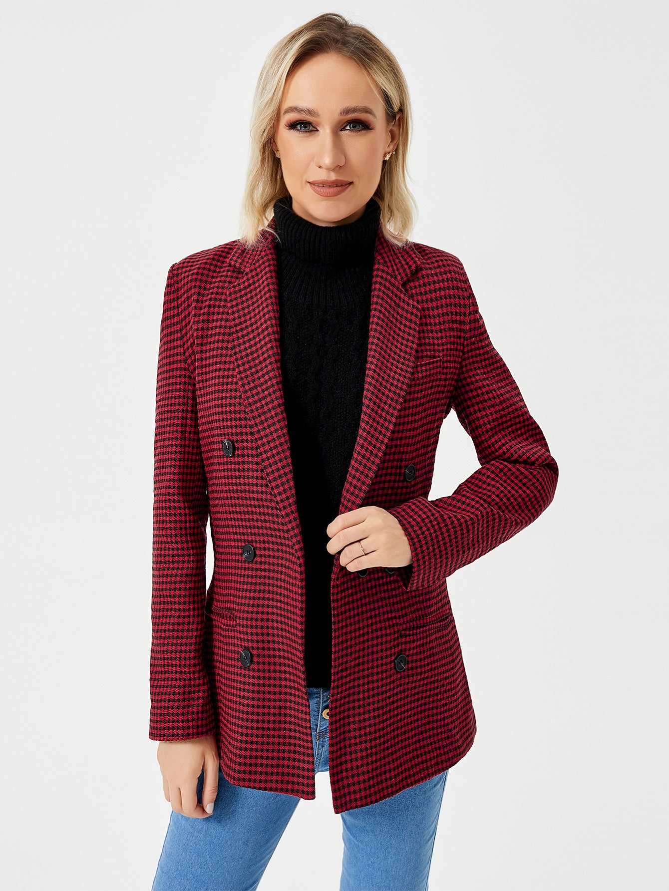 Women Casual Long Sleeve Blazer Jacket