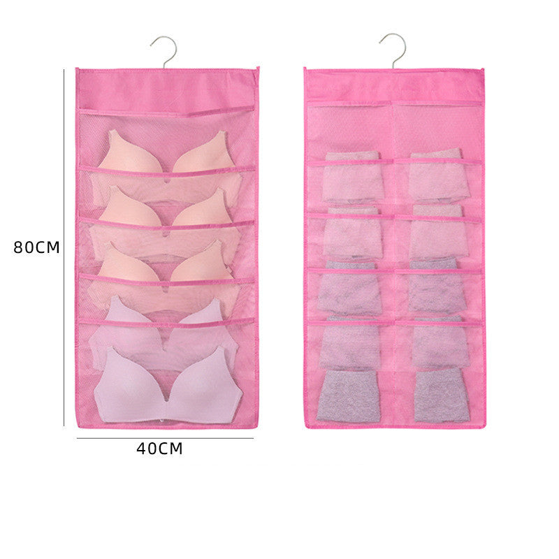 Double-Sided Hanging Bag for Underwear Storage