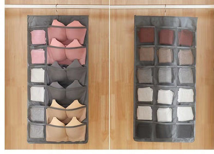 Double-Sided Hanging Bag for Underwear Storage