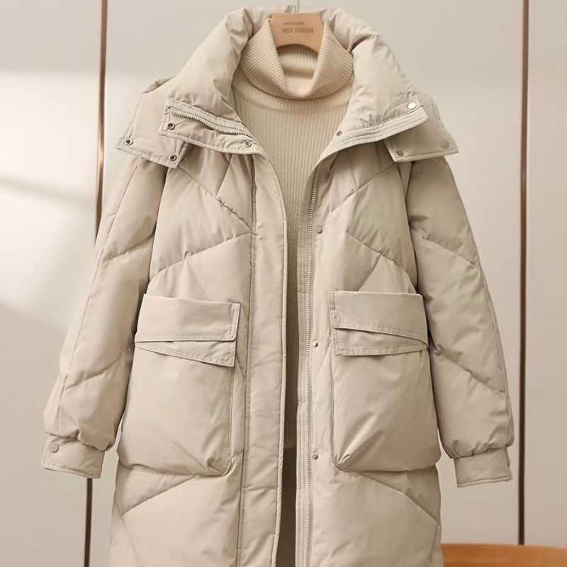 Women Mid-length Cotton-padded Coat Thickened Warm Plus Size Coat