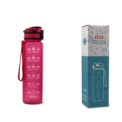 1L Motivational Water Bottle with Time Marker for Hydration Success - Mallora Shop