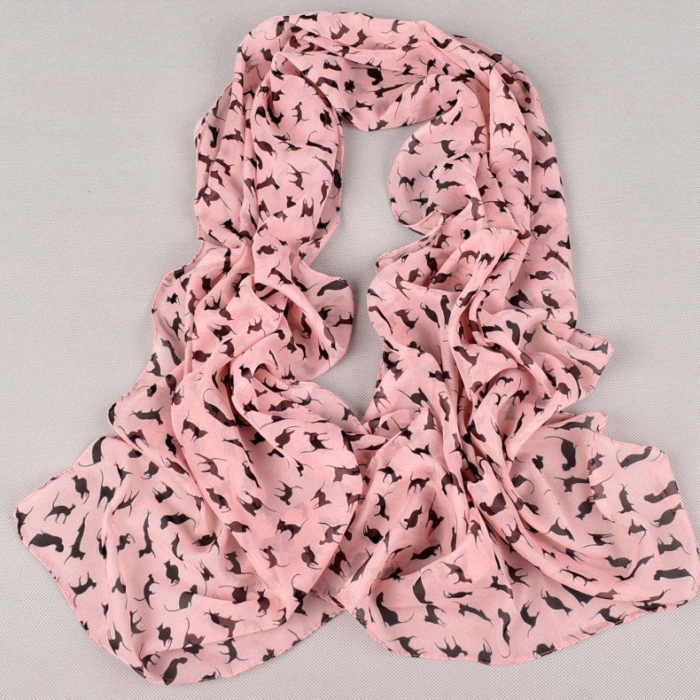 New Ladies Animal Chiffon Printed Silk Scarf