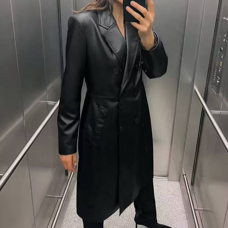 Women's Street Fashion Coat Black