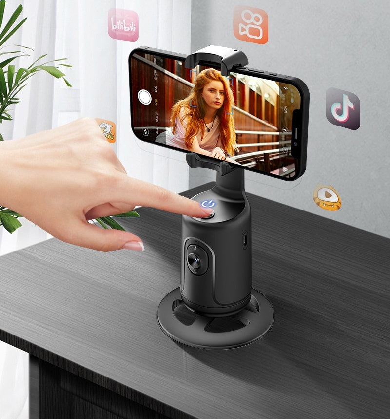 360° Rotation AI Automatic Face Tracking Phone Stand for Perfect Selfies and Video Calls