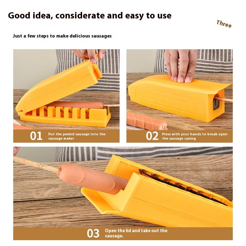 Sausage Cutter Flower Holder - Durable Stainless Steel & ABS Design - Mallora Shop