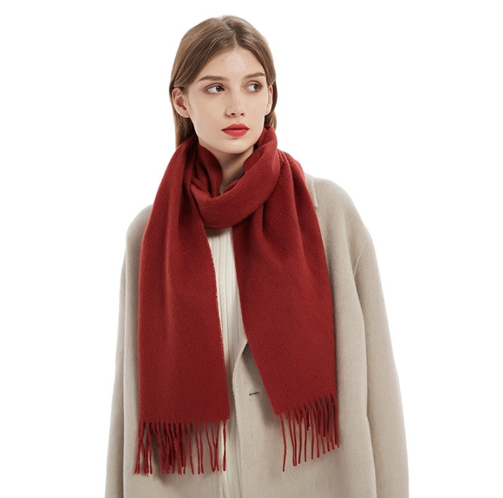 Fashion Women's Solid Color Cashmere Warm Scarf