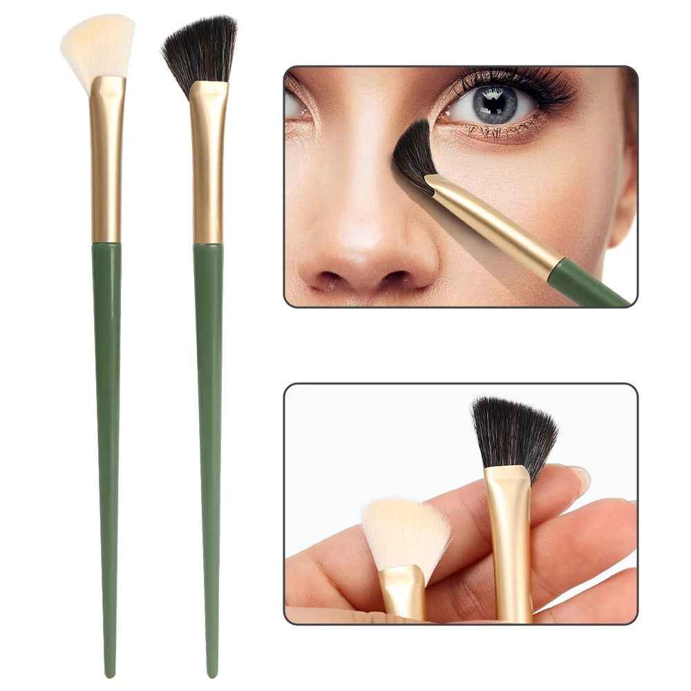 New Half Fan-shaped Soft Angled Flat Head Noses Contour Makeup Brushes