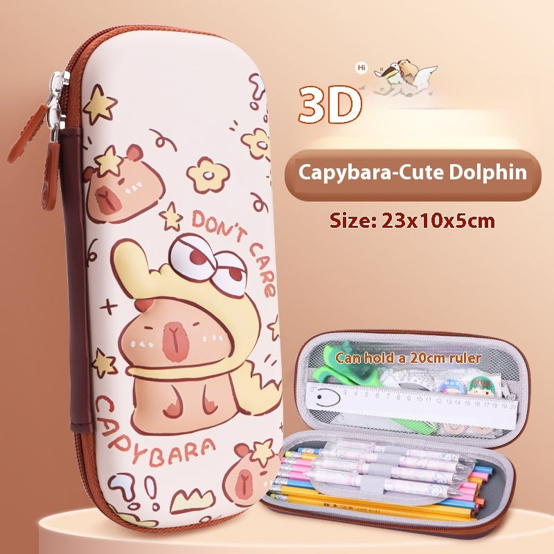 Cartoon 3D Three-dimensional Capabala Children's Stationery Box