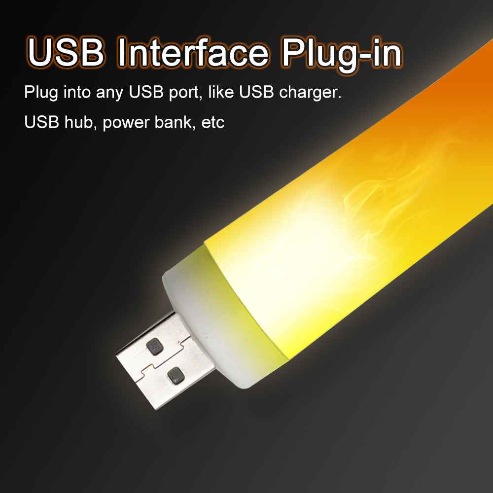 USB Atmosphere Light - LED Flame Effect Portable Night Lamp - Mallora Shop