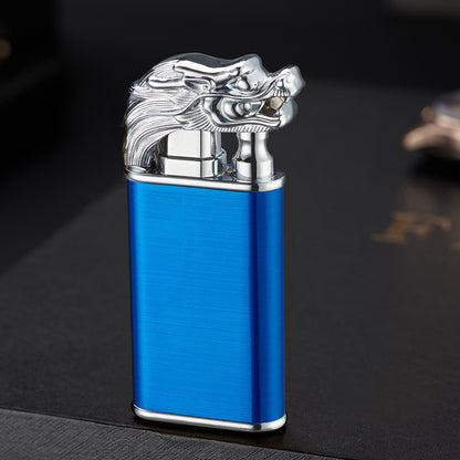 Creative Blue Flame Lighter with Dolphin & Dragon Design