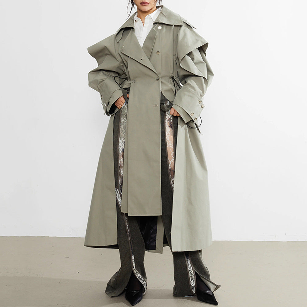 Elastic And Waisted Profile Trench Coat Women's Autumn