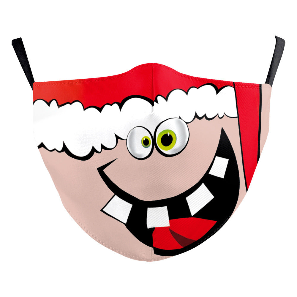 Christmas Funny Digital Printing Double-layer Dust Mask