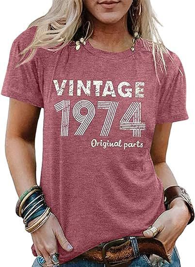 Vintage Women's Letter Vintage Print Party Top