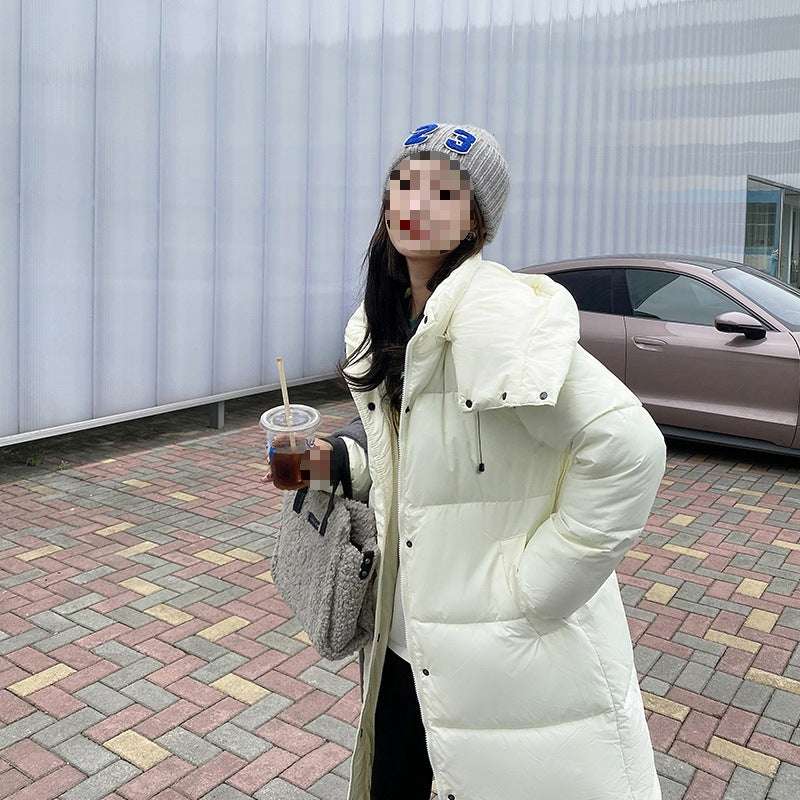 Loose Thick Long Stand-up Collar Hoodie Padded Coat Cotton-padded Coat