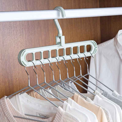 9-Hole Multi-Function Clothes Hanger Organizer