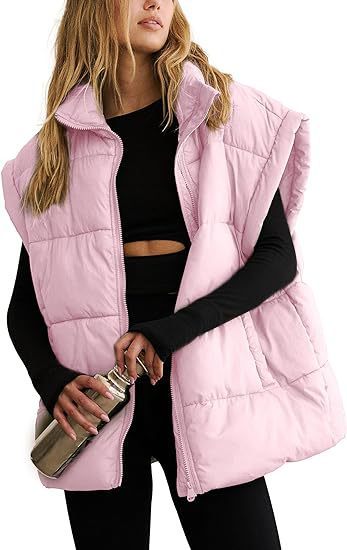 Solid Color Zipper Pocket Cotton-padded Vest Fashion Stand Collar Temperament Commute Coat