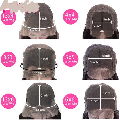 Real Human Hair Lace Wig Set - Straight Black Medium Length