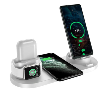 6in1 Fast Wireless Charging Compatible With iPhone and Apple Watch