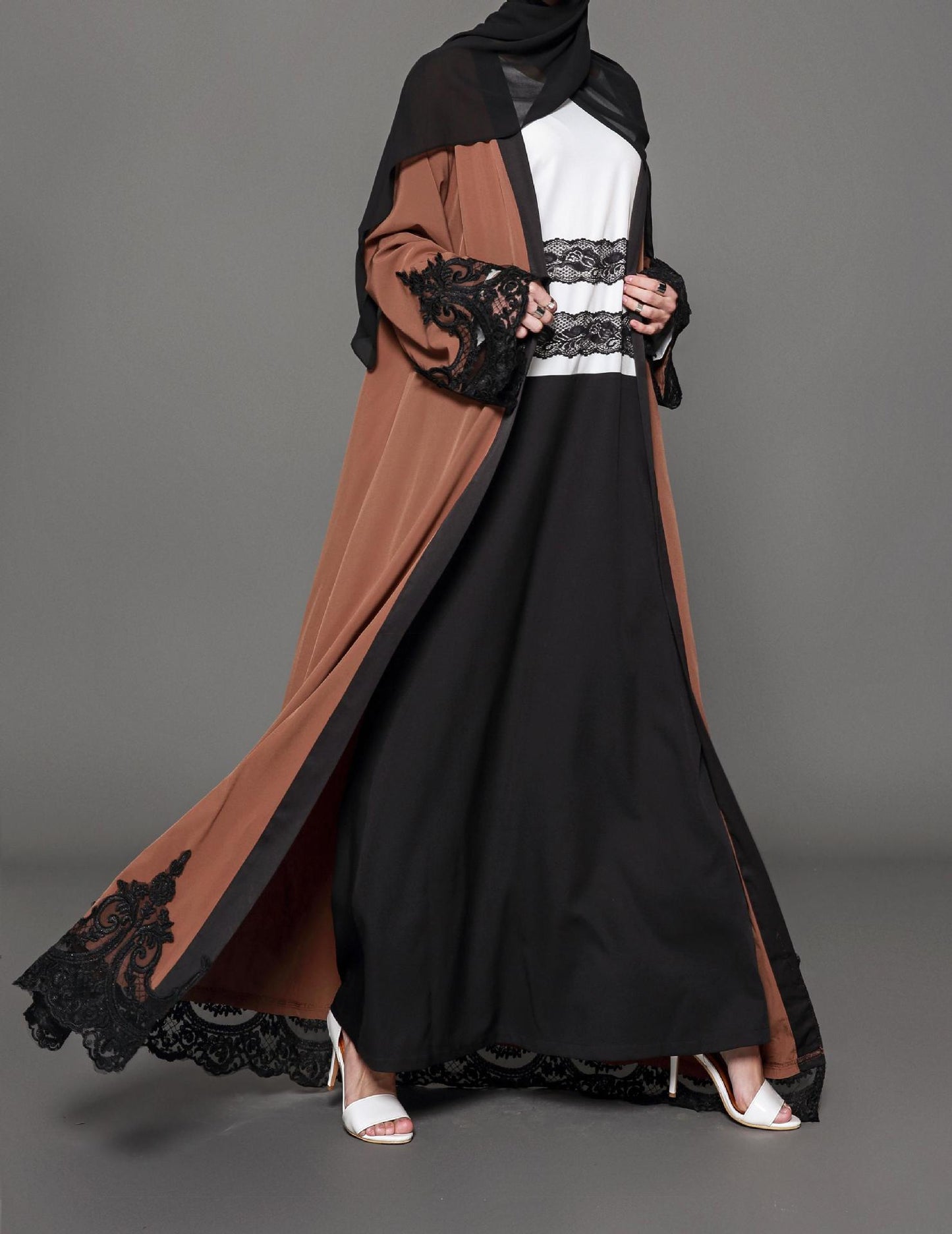 Fashion Robe Dark Brown Large Dress