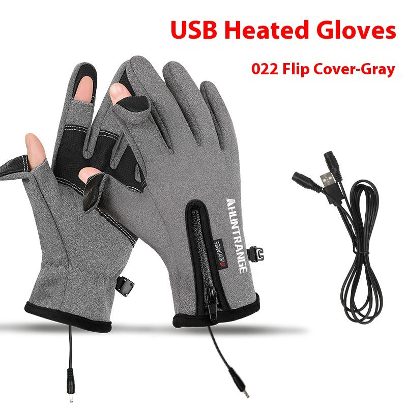 USB Electric Heating Heating Gloves Winter Outdoors Sports Skiing Warm Waterproof Non-slip