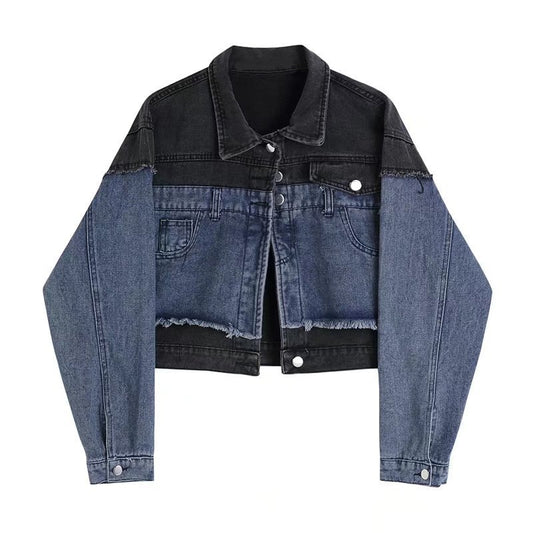 Denim Jacket Retro Port Style Vintage Short Gown