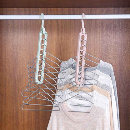 9-Hole Multi-Function Clothes Hanger Organizer