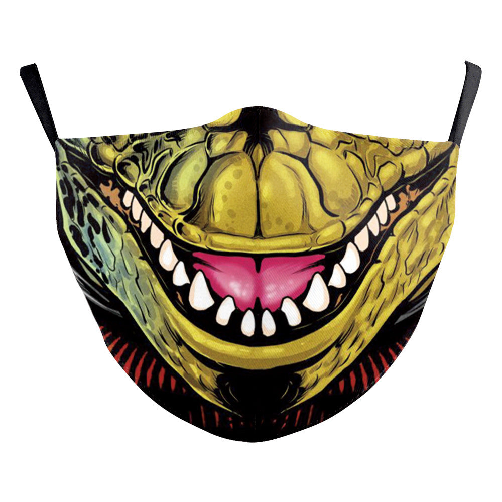 Wansheng Digital Printing Face Animal Tiger Ear Hanging Double-layer Mask