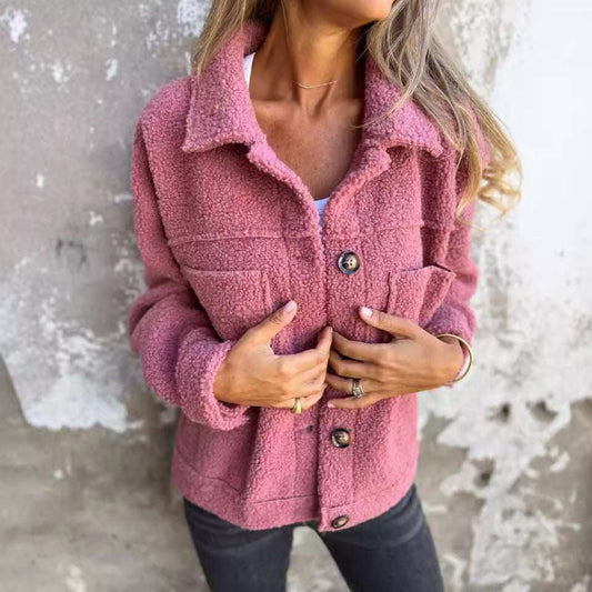 Women Lapel Wool Coat